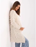 Dámský svetr Jumper MI SW 0820.85 Světle béžový - FPrice Dámský svetr Jumper MI SW 0820.85 Světle béžový - FPrice