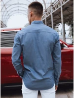 Pánská modrá džínová košile Dstreet model 21977138 - FashionStreet Pánská modrá džínová košile Dstreet model 21977138 - FashionStreet