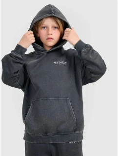Chlapecká nepruhovaná mikina s kapucí 4F 4FJRAW25TSWSM2344-22S