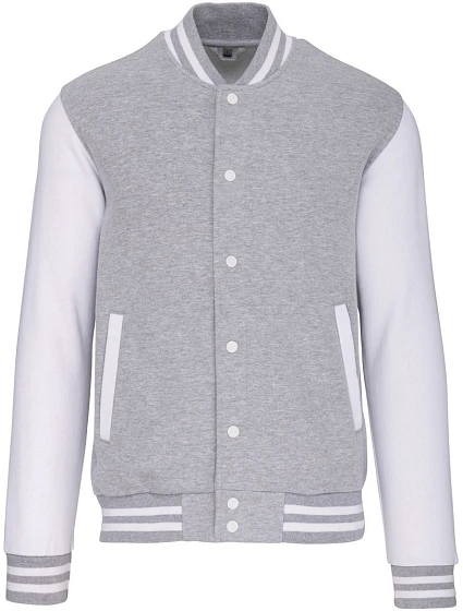 Kariban K 497 Unisex college bunda "Teddy" 20.K497 oxford grey/white Kariban K 497 Unisex college bunda "Teddy" 20.K497 oxford grey/white