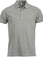 Clique Classic Lincoln S/S Pánské piqué polo z těžké bavlny 67.8244 grey melange