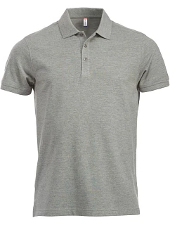 Clique Classic Lincoln S/S Pánské piqué polo z těžké bavlny 67.8244 grey melange