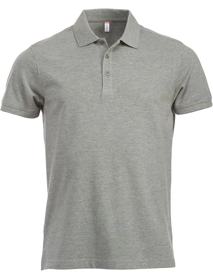 Clique Classic Lincoln S/S Pánské piqué polo z těžké bavlny 67.8244 grey melange Clique Classic Lincoln S/S Pánské piqué polo z těžké bavlny 67.8244 grey melange
