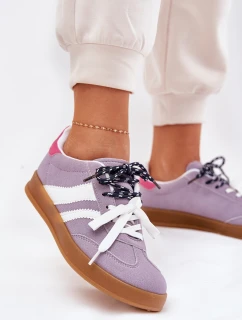 Nízké Dámské Tenisky S Dvojitým Šněrováním Fialové Ventus