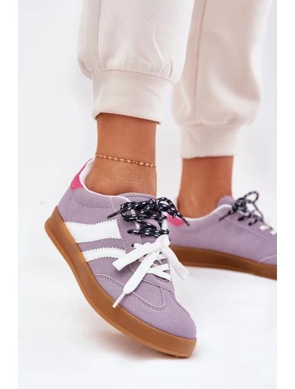 Nízké Dámské Tenisky S Dvojitým Šněrováním Fialové Ventus