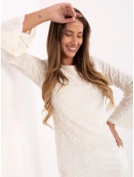 Sukienka IT SK model 21488881 ecru - FPrice Sukienka IT SK model 21488881 ecru - FPrice