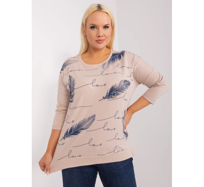 Bluzka RV BZ model 19465436 beżowy - FPrice Bluzka RV BZ model 19465436 beżowy - FPrice