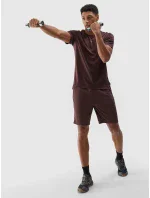 Pánské sportovní rychleschnoucí šortky 4F - hnědé Pánské sportovní rychleschnoucí šortky 4F - hnědé