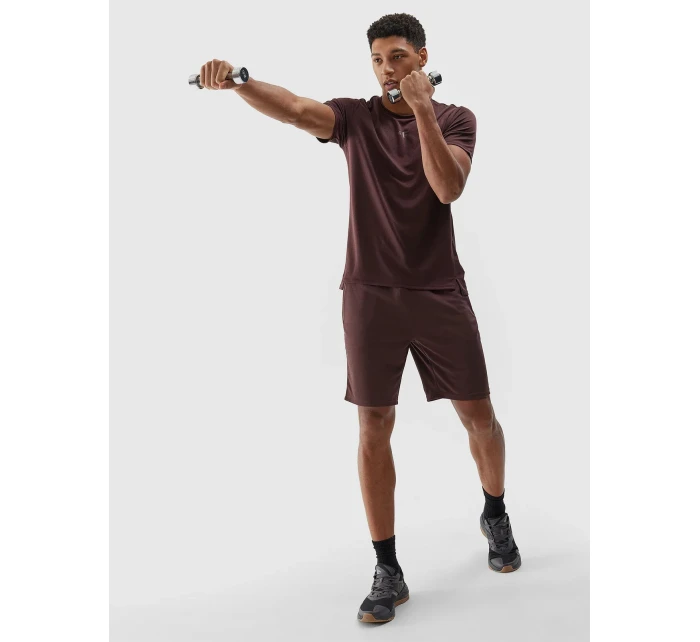 Pánské sportovní rychleschnoucí šortky 4F - hnědé Pánské sportovní rychleschnoucí šortky 4F - hnědé