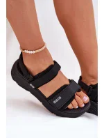 Dámské sportovní sandály na platformě Big Star – černé Dámské sportovní sandály na platformě Big Star – černé