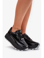 Dámské kožené tenisky na platformě Big Star HI-POLY SYSTEM – černé