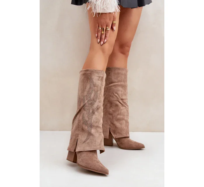 Kozačky na podpatku  model 204657 Step in style