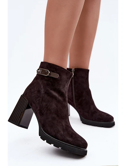 Boty na podpatku model 231628 Step in style Boty na podpatku model 231628 Step in style
