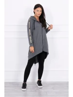 Mikina se zipem na zádech graphite melange Mikina se zipem na zádech graphite melange