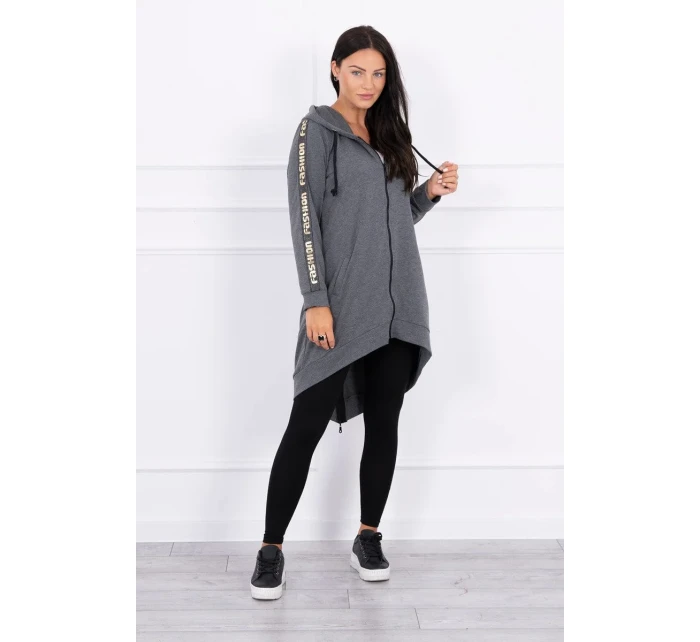 Mikina se zipem na zádech graphite melange Mikina se zipem na zádech graphite melange