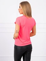 Limitovaná edice halenky růžová neon+černá