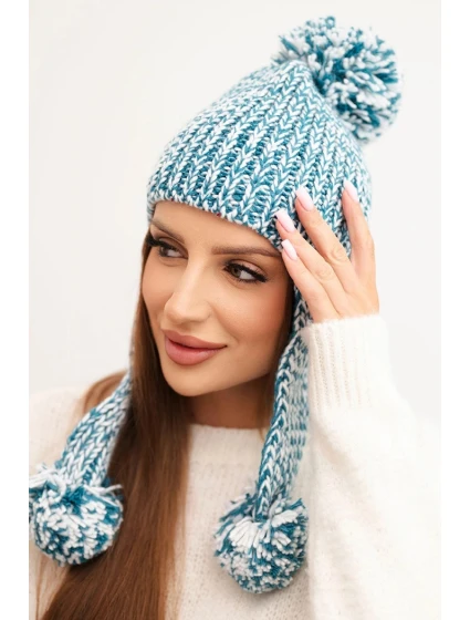 Dámská čepice ušanka Emma K343 tyrkysová