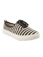 Černé pruhované dámské tenisky Černé pruhované dámské tenisky