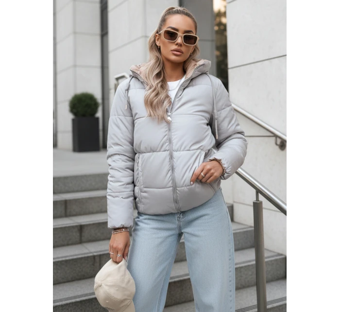 Dámská přechodná bunda oboustranně prošívaná VICTORIA SNUG šedá TY3696