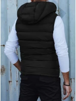 Pánská prošívaná vesta s kapucí černá Dstreet model 21979564 - FashionStreet Pánská prošívaná vesta s kapucí černá Dstreet model 21979564 - FashionStreet