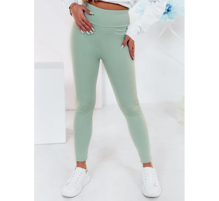 Dámské legíny s vysokým pasem světle zelená model 21985746 - Dstreet Dámské legíny s vysokým pasem světle zelená model 21985746 - Dstreet