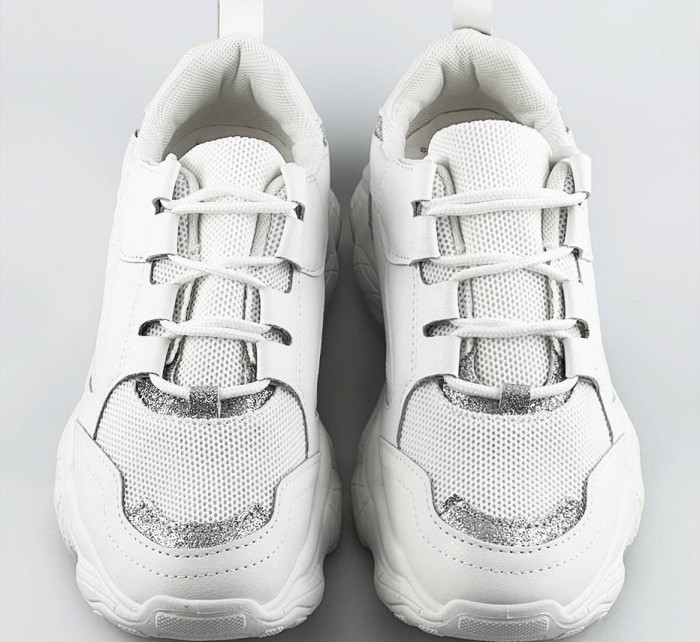 Bílé dámské šněrovací tenisky "sneakers" (172)