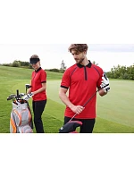 Daiber JN 1308 Pánské piqué polo se zipem 02.1308 black/black Daiber JN 1308 Pánské piqué polo se zipem 02.1308 black/black