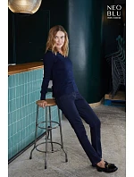 NEOBLU Sullivan Women Dámský svetr s výstřihem do V 24.3988 night blue NEOBLU Sullivan Women Dámský svetr s výstřihem do V 24.3988 night blue