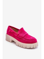 Dámské semišové nazouvací boty Fuchsie model 21623123 - Boto Dámské semišové nazouvací boty Fuchsie model 21623123 - Boto