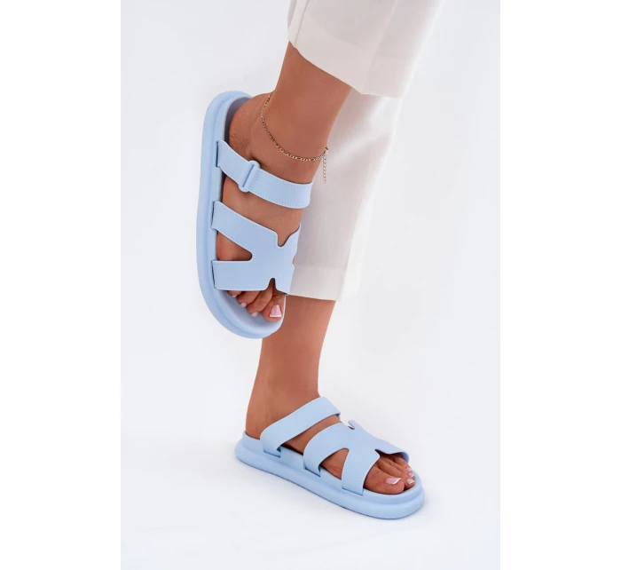 Dámské Gumové Pantofle S Páskem Modré Tavirae Dámské Gumové Pantofle S Páskem Modré Tavirae