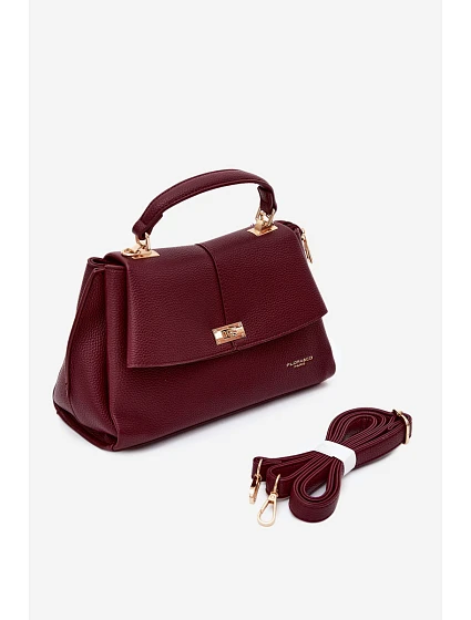 Dámská kabelka z imitace kůže Bordó model 22221041 - Flora&Co Dámská kabelka z imitace kůže Bordó model 22221041 - Flora&Co