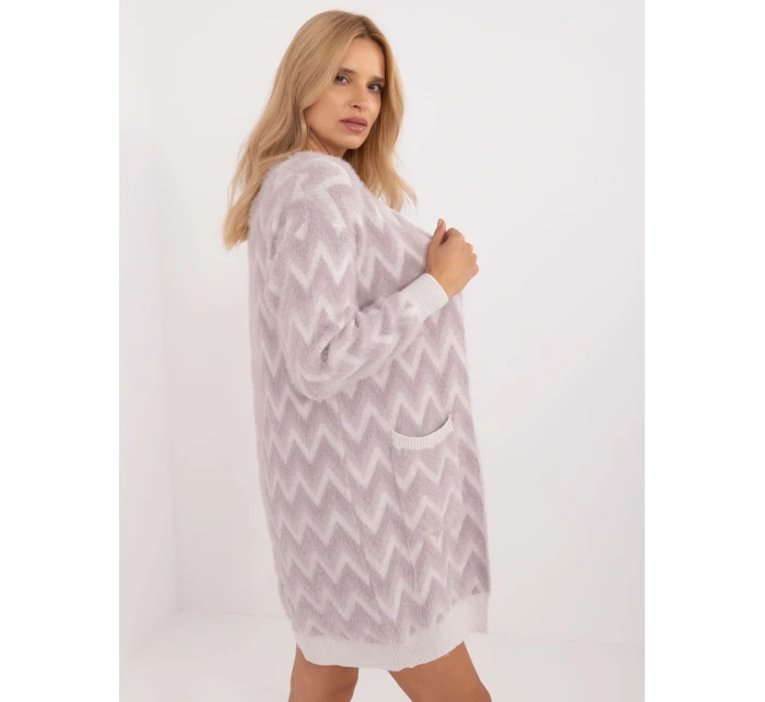Kardigan AT SW jasny fioletowy model 20463584 - FPrice Kardigan AT SW jasny fioletowy model 20463584 - FPrice