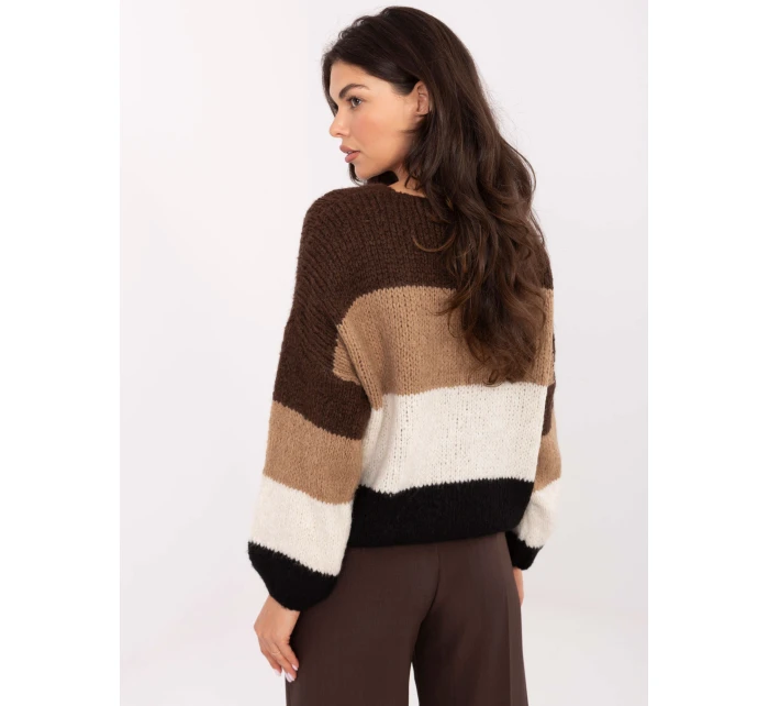 Sweter MI SW model 21365578 brązowy - FPrice Sweter MI SW model 21365578 brązowy - FPrice