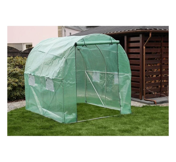 ZAHRADNÍ TUNEL 200x200x200 cm PE KONSTRUKCE ZELENÁ OCEL