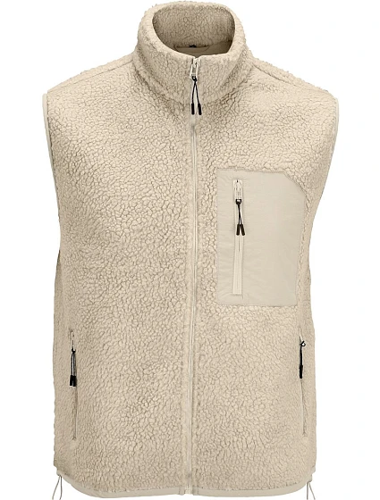 SOL'S Fury Bodywarmer Fleecová vesta Sherpa 25.4041 shear beige/beige SOL'S Fury Bodywarmer Fleecová vesta Sherpa 25.4041 shear beige/beige