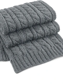 Beechfield B 499 Melírovaná pletená šála 53.0499 light grey