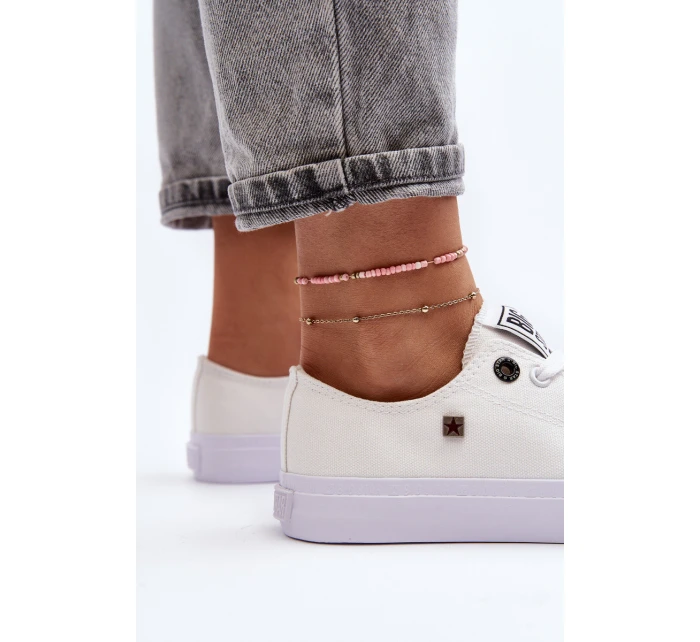 Dámské Klasické Nízké Tenisky BIG STAR AA274010 Bile Dámské Klasické Nízké Tenisky BIG STAR AA274010 Bile