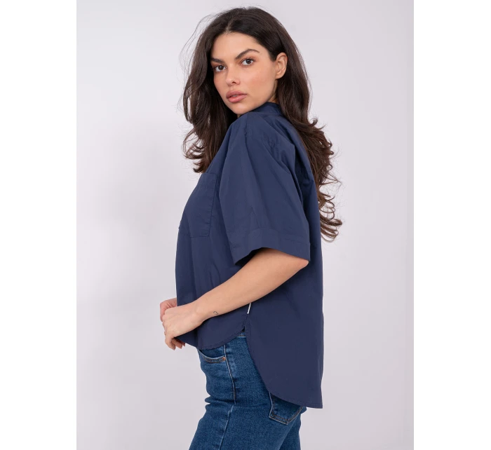 Halenka D70089M11339A tmavě modrá Halenka D70089M11339A tmavě modrá