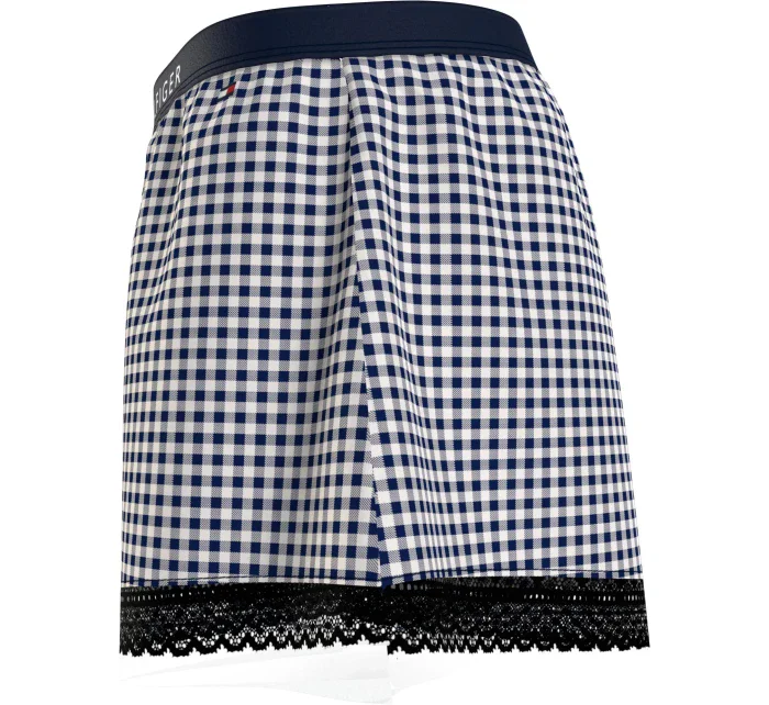 Dámské pyžamové šortky WOVEN SHORT PRINT UW0UW04944 02G tm. modro-bílé - Tommy Hilfiger Dámské pyžamové šortky WOVEN SHORT PRINT UW0UW04944 02G tm. modro-bílé - Tommy Hilfiger