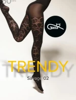 Dámské punčochové kalhoty Savage 02 / 50 den Černá vzor - Gatta