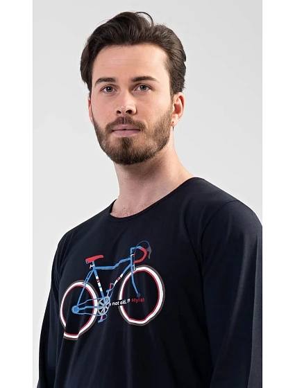 Pánská noční košile s krátkým rukávem Bike Pánská noční košile s krátkým rukávem Bike