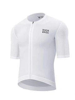 Cyklistický dres Rockbros 15200025 krátký rukáv velikost XL - bílý