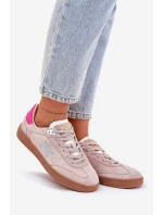 Semišové Sportovní Boty Sneakers Dámské D.Franklin DFSH387005 Špinavě Růžové