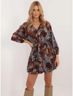 Šaty DHJ SK 19861 6.42 hnědá Šaty DHJ SK 19861 6.42 hnědá