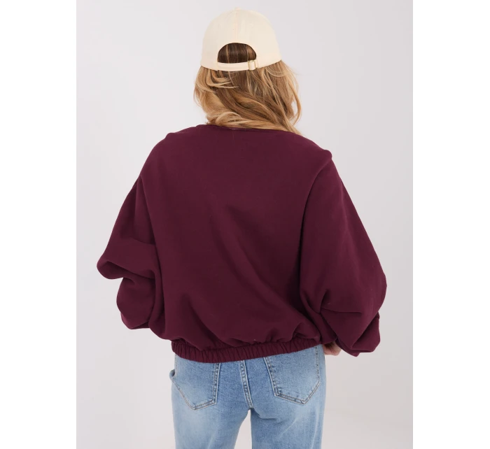 Bluza WT BL model 21859028 bordowy - FPrice Bluza WT BL model 21859028 bordowy - FPrice