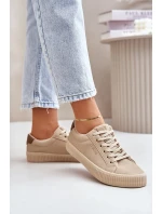 Zateplené Dámské Tenisky Big Star Béžové Zateplené Dámské Tenisky Big Star Béžové