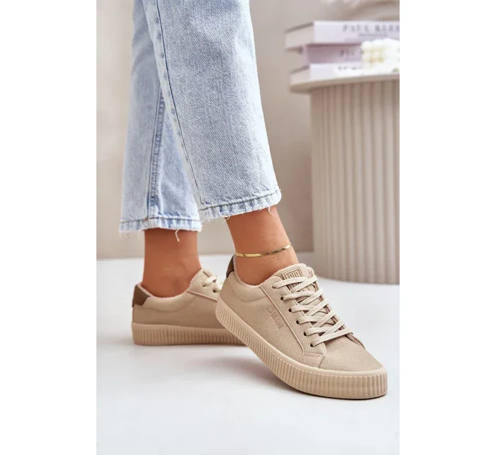 Zateplené Dámské Tenisky Big Star Béžové Zateplené Dámské Tenisky Big Star Béžové