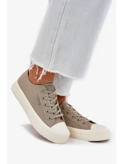 Dámské plátěné tenisky na platformě Big Star – šedé