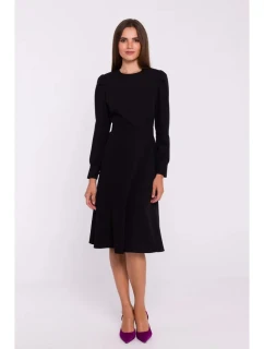 Rozšířené šaty model 21007378 černé - STYLOVE