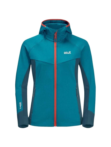 Dámská bunda Hydro Grid Fleece Jkt W 1709911-1395 005 Tyrkysová - Jack Wolfskin